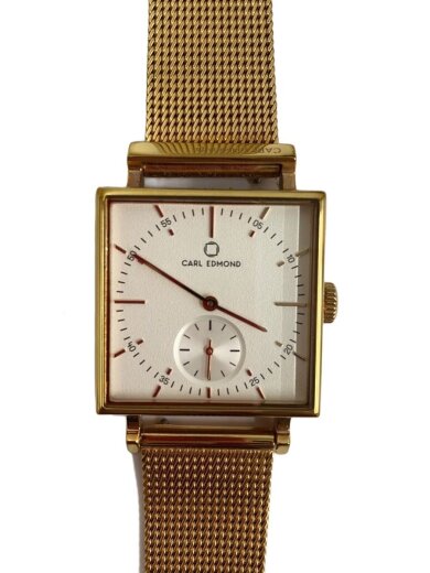 商品画像：CARL EDMOND/クォーツ腕時計/アナログ/WHT/GLD 1