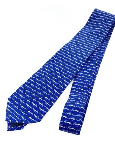 商品画像：ネクタイ/シルク/BLU/総柄/メンズ 1