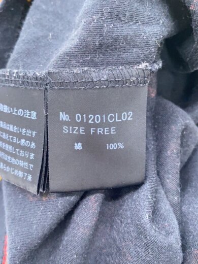 商品画像：長袖Tシャツ/FREE/コットン/BLK/総柄/01201CL02// 4