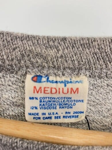 商品画像：Tシャツ/M/コットン/GRY/80s/トリコタグ/USA製 3