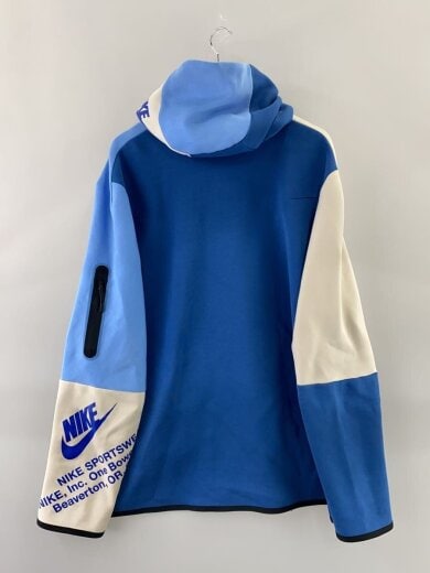 商品画像：ジップパーカー/XL/ポリエステル/BLU/DM6474-407/汚れ有 2