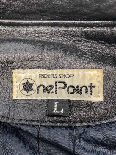 商品画像：シングルライダースジャケット/L/BLK/ONEPOINT/内側破れ有り// 3