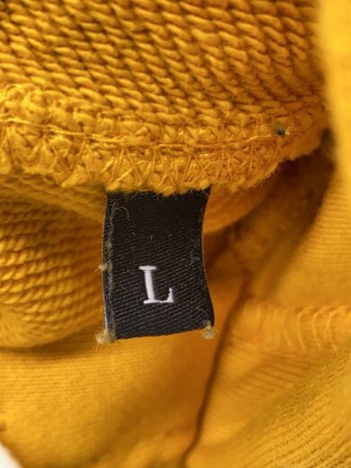 商品画像：パーカー/L/コットン/YLW/背タグ解れ// 4