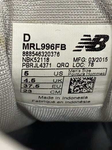 商品画像：ニューバランス/MRL996/23cm/GRY 5