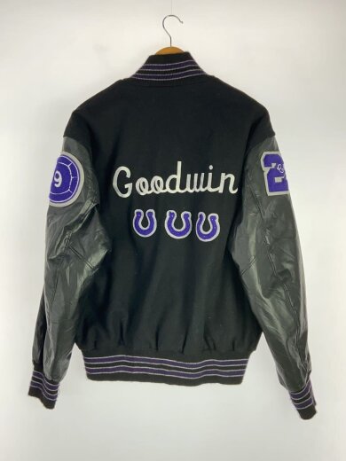 商品画像：スタジャン/L/ウール/BLK/袖レザー// 2