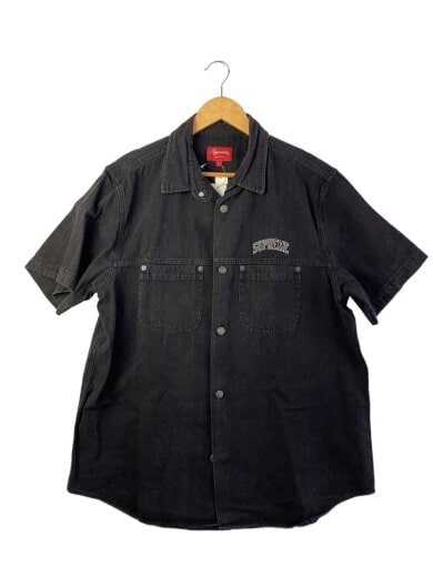 商品画像：半袖シャツ/L/コットン/BLK/2-tone denim shirt 1