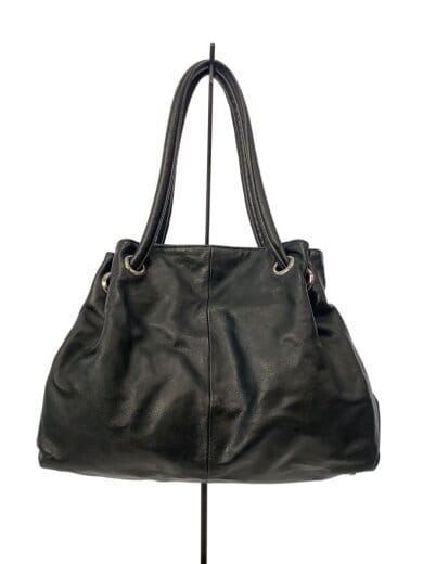 商品画像：ハンドバッグ/レザー/BLK/無地 3