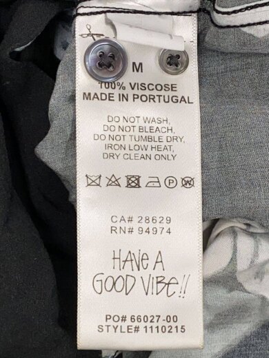 商品画像：半袖シャツ/M/レーヨン/BLK/総柄 5