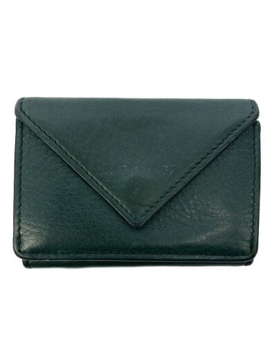 商品画像：3つ折り財布/レザー/GRN/無地/レディース 1