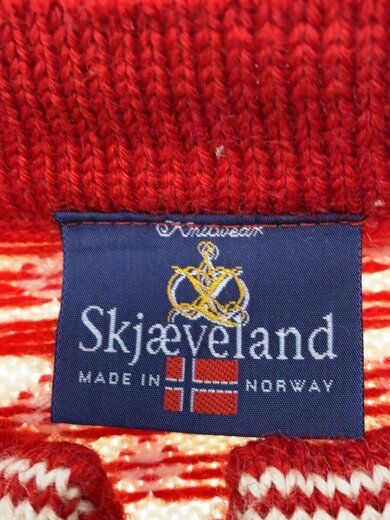商品画像：skjaeveland/カーディガン(厚手)/M/ウール/RED 3