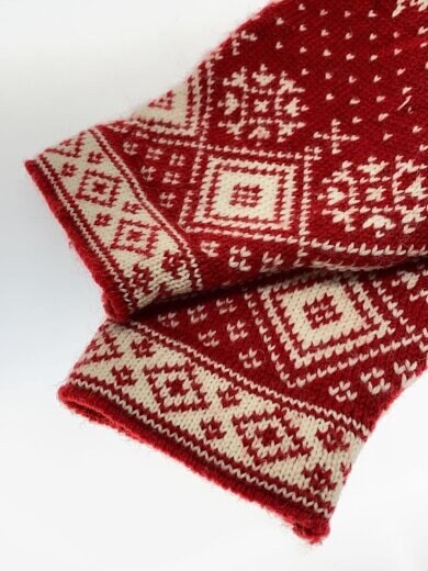 商品画像：skjaeveland/カーディガン(厚手)/M/ウール/RED 5