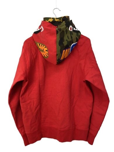 商品画像：ジップパーカー/L/コットン/RED/無地/001ZPL701007M 2