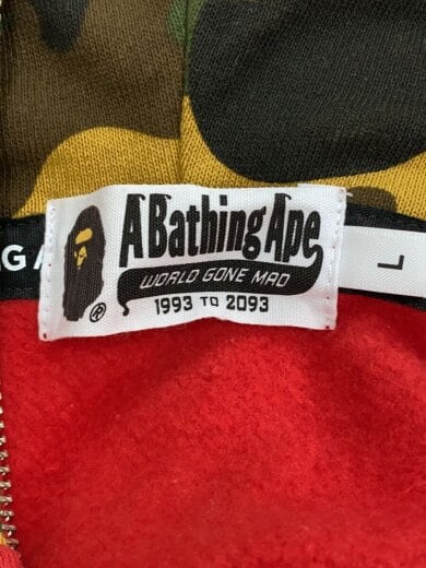 商品画像：ジップパーカー/L/コットン/RED/無地/001ZPL701007M 3