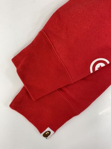 商品画像：ジップパーカー/L/コットン/RED/無地/001ZPL701007M 6