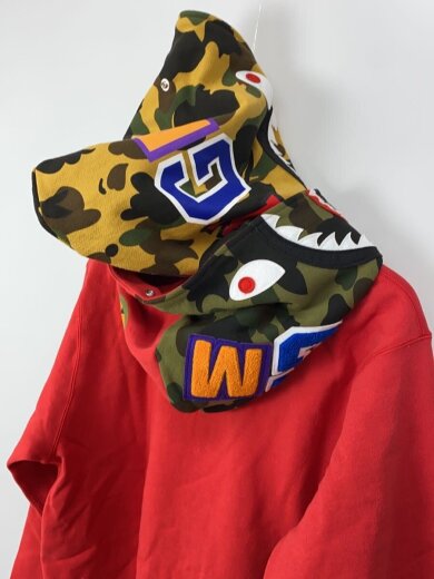 商品画像：ジップパーカー/L/コットン/RED/無地/001ZPL701007M 7