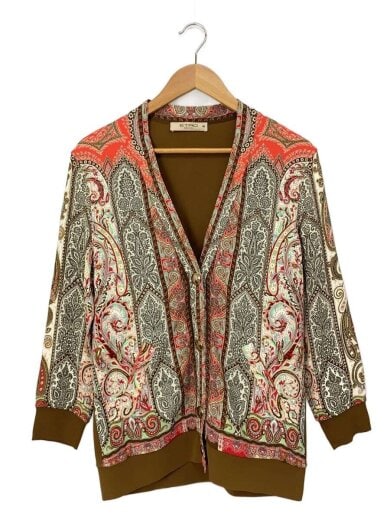 商品画像：カーディガン(薄手)/40/レーヨン/マルチカラー/総柄/151-18602-4081 1