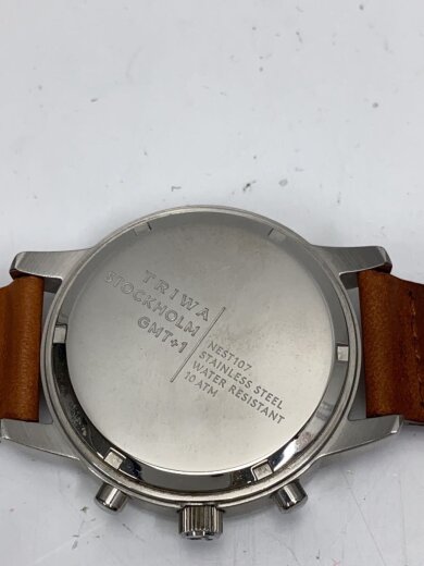 画像：TRIWAクォーツ腕時計/アナログ/レザー/SLV/BRW/SS3