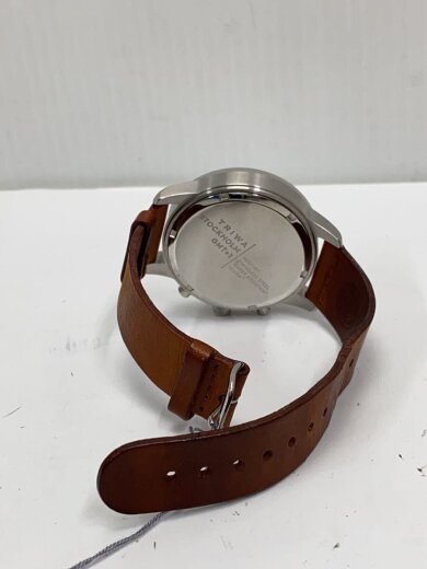 画像：TRIWAクォーツ腕時計/アナログ/レザー/SLV/BRW/SS4