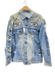 Gジャン/S/デニム/IDG/LEJ135/ダメージ加工