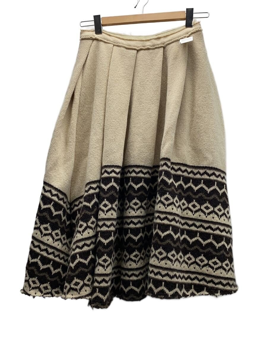 JUNYA WATANABE COMME des GARCONS MAN / 03AW/ノルディック柄 ニットスカート/ウール/BEG/UK-N005