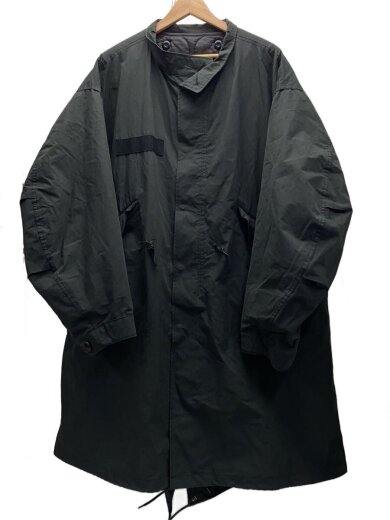 ミリタリージャケット/M/ナイロン/BLK/無地/22AW-003CO