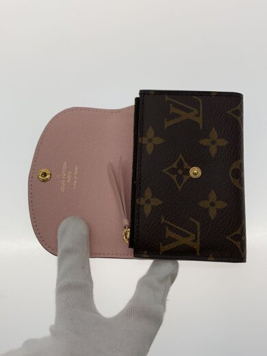 商品画像：ポルト・モネ・ロザリ_モノグラム・キャンバス_ローズバレリーヌ/PVC/BRW/総柄/レディース 4