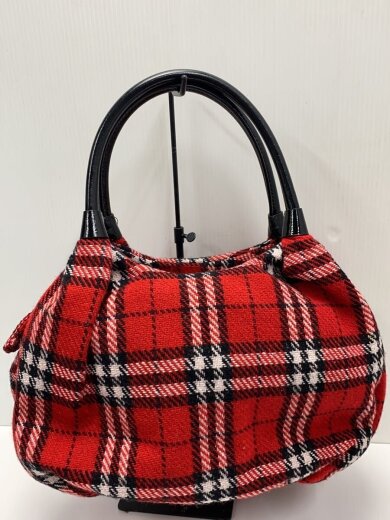 商品画像：トートバッグ/--/RED/チェック 3