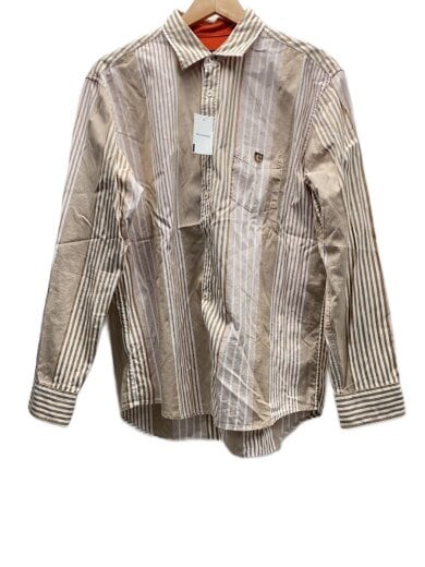 商品画像：長袖シャツ/L/--/BRW/ストライプ 1