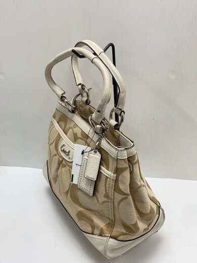 商品画像：ハンドバッグ/--/BEG/シグネチャー/汚れ有 2