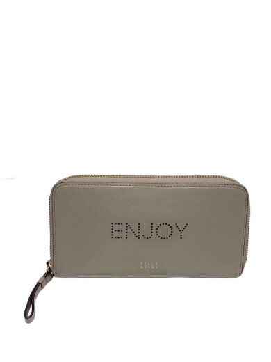 商品画像：長財布/レザー/GRY/無地/レディース 1