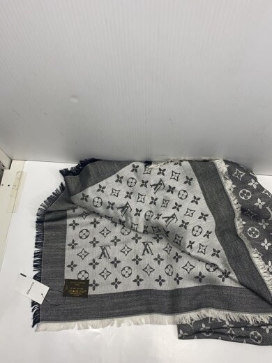 商品画像：ストール/シルク/GRY/総柄 3