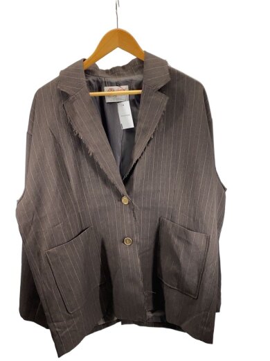 商品画像：テーラードジャケット/FREE/ポリエステル/BRW/ストライプ/NKN56759FL 1