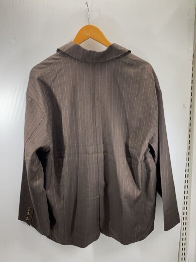 商品画像：テーラードジャケット/FREE/ポリエステル/BRW/ストライプ/NKN56759FL 2