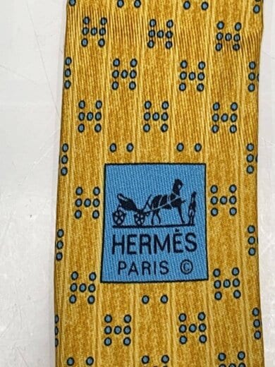 商品画像：ネクタイ/シルク/YLW/総柄/メンズ 4