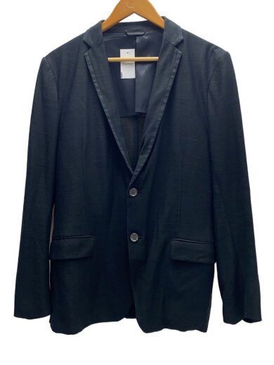 商品画像：テーラードジャケット/L/リネン/BLK/無地/381-5.C 1