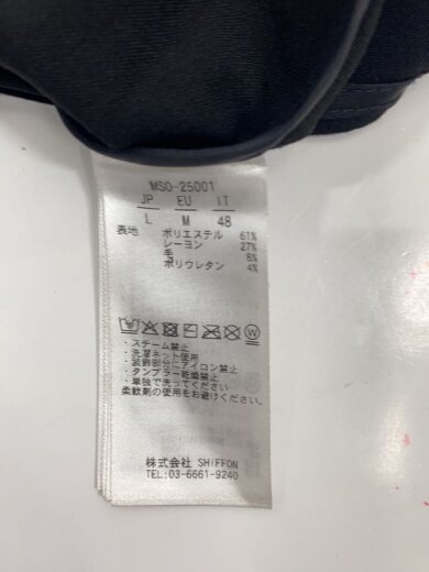 商品画像：テーラードジャケット/L/ポリエステル/BLK/無地/MSO-25001 4