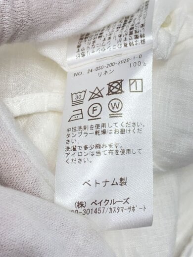 商品画像：長袖シャツ/--/リネン/WHT/無地/24-050-200-2020-1-0// 4