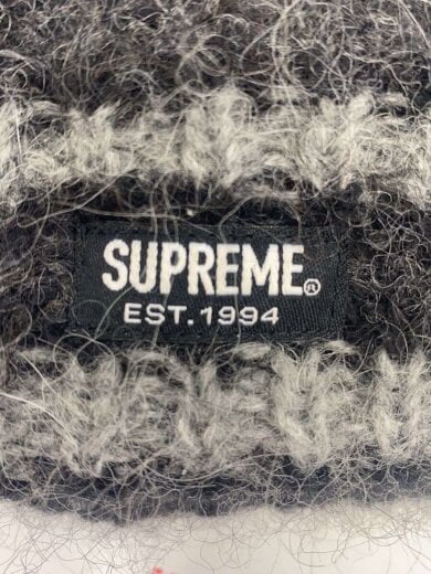 商品画像：ニットキャップ/--/アルパカ/GRY/ボーダー/メンズ/23AW/Loose Stripe Beanie// 4