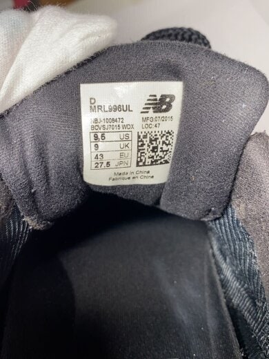 商品画像：ローカットスニーカー/27.5cm/BLK/スウェード/MRL996UL 5