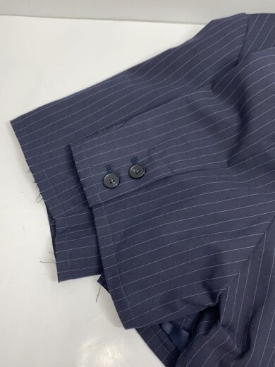 商品画像：Tropical Short Jacket & Tie38/ポリエステル/NVY/ストライプ/27WFJ252128 6