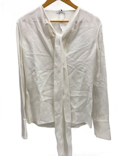商品画像：Sash Collar Shirt/長袖ブラウス/38/レーヨン/WHT/無地/13 C797 C// 1