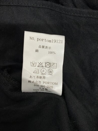 商品画像：長袖ブラウス/--/コットン/BLK/無地/portom19121 4