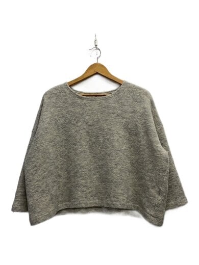 商品画像：ニット・セーター(薄手)/FREE/ウール/GRY/無地/01204-1613 1