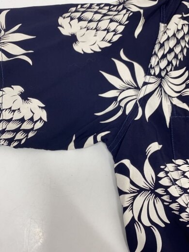 商品画像：アロハシャツ/XL/レーヨン/NVY/総柄/dikes pineappele 5