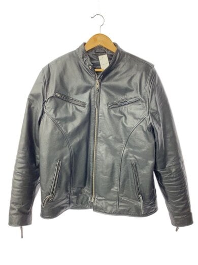 商品画像：レザージャケット・ブルゾン/3L/牛革/BLK 1