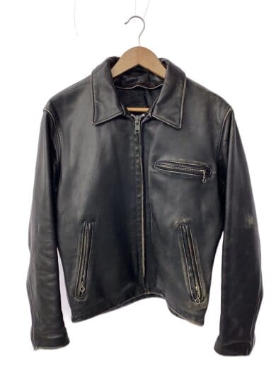 商品画像：シングルライダースジャケット/38/レザー/BLK 1