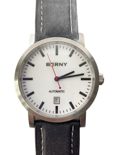 商品画像：BERNY/自動巻腕時計/アナログ/レザー/BLK/BLK 1