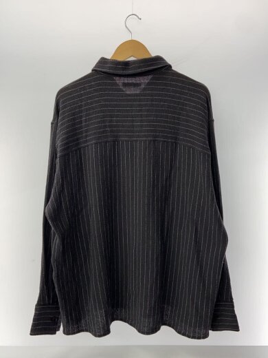 商品画像：長袖シャツ/L/コットン/BLK/ストライプ/25-050-464-8710-1-0// 2