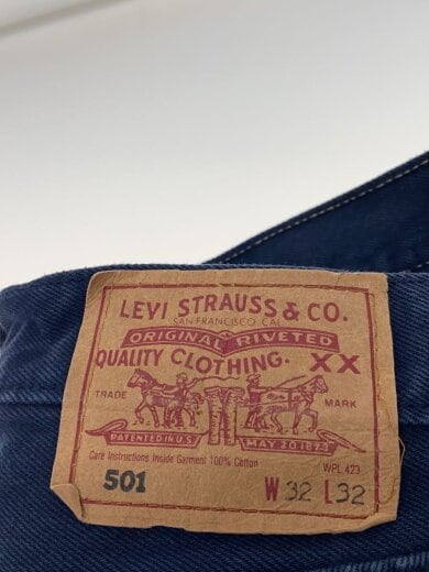 商品画像：ユーロリーバイス/ボタン裏299/ストレートパンツ/32/コットン/NVY/無地 4