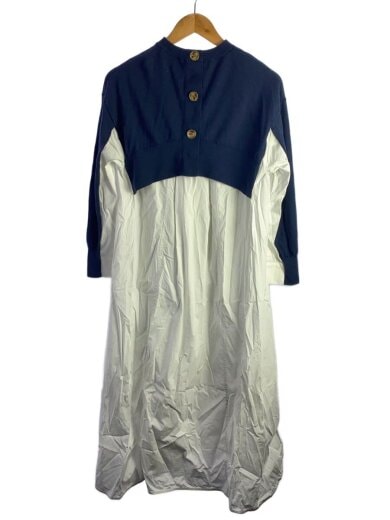 商品画像：長袖ワンピース/36/ウール/NVY/無地/300DA373-1690 1